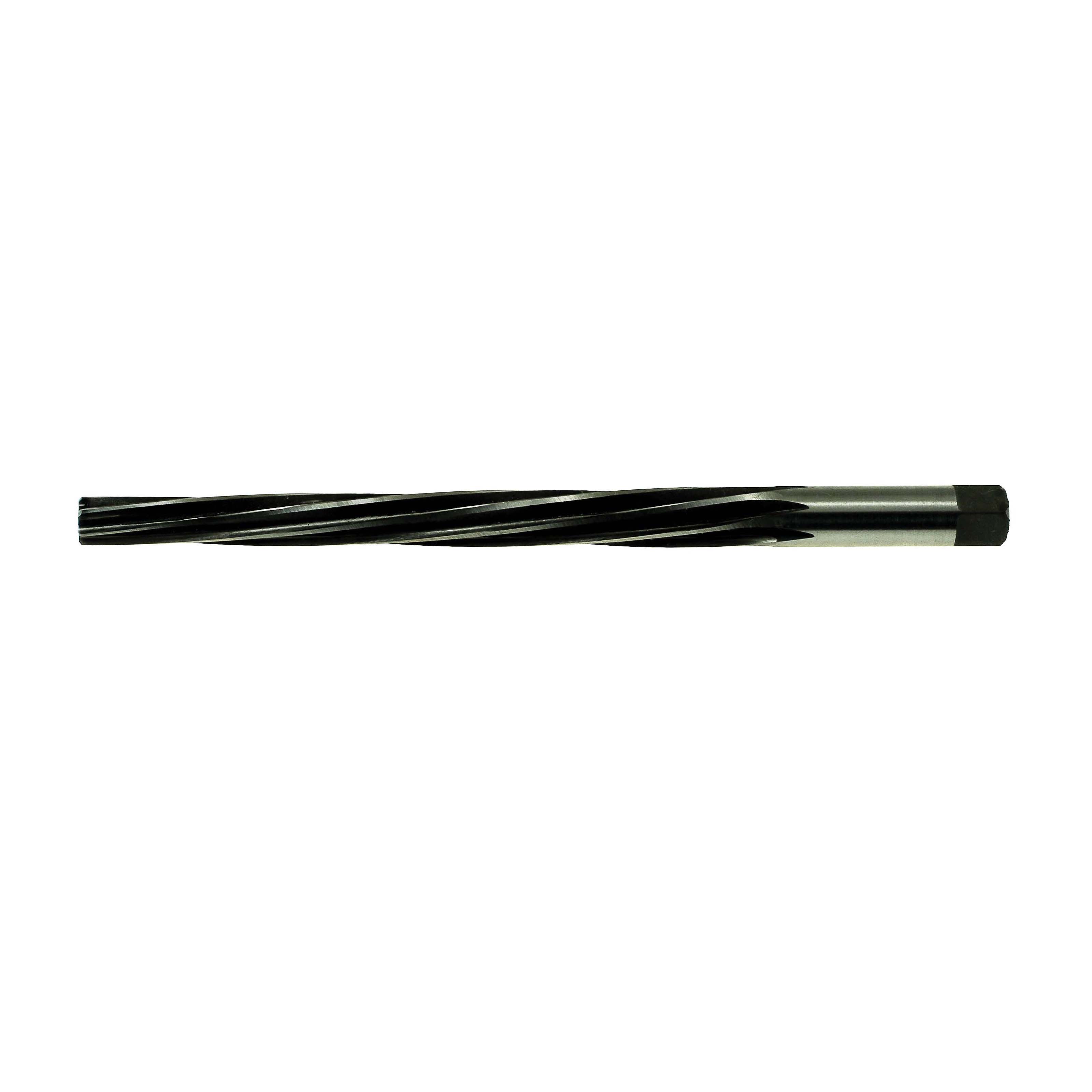 Drillco 455E000 4550E Imperial Taper Pin Reamer, #0 Taper Pin, 0.1287 in Dia Small End, Spiral Flute, Square Shank - Taper Pin Reamers